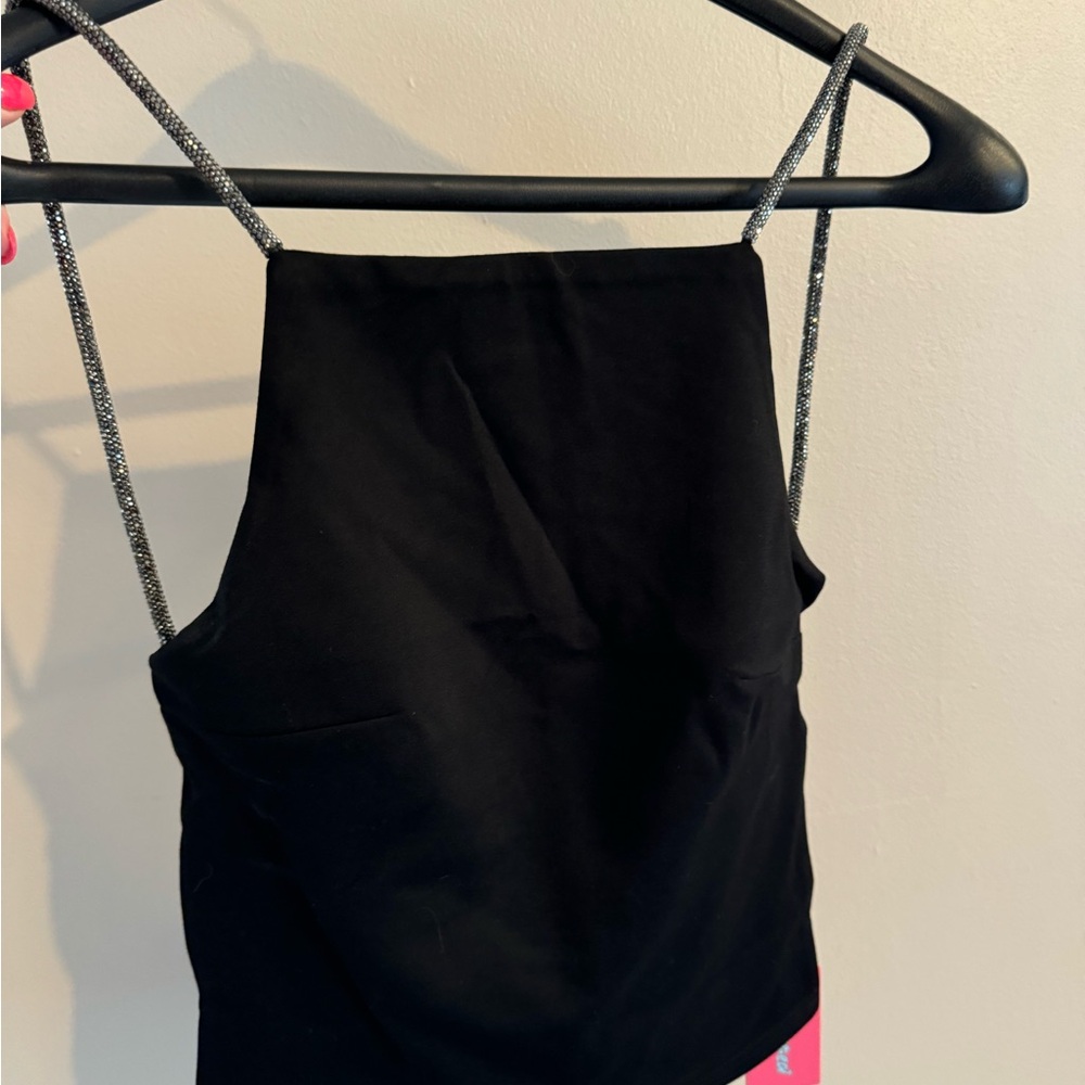 Karlie Rhinestone Strap Top